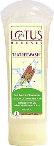 Lotus Herbals Tea Tree and Cinnamon Anti-Acne Oil Control Face Wash-120g