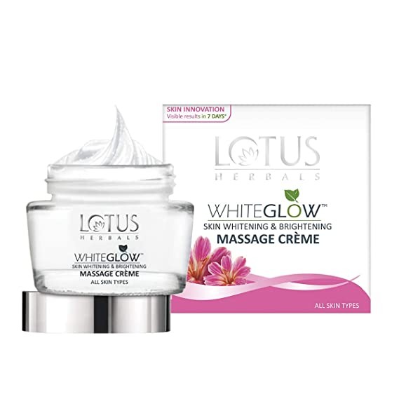 Lotus Herbals Whiteglow Skin Whitening And Brightening Massage Creme, 60g