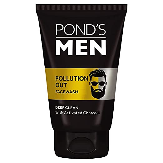 Pond'S Men Pollution Out Activated Charcoal Deep Clean Facewash, 100gm